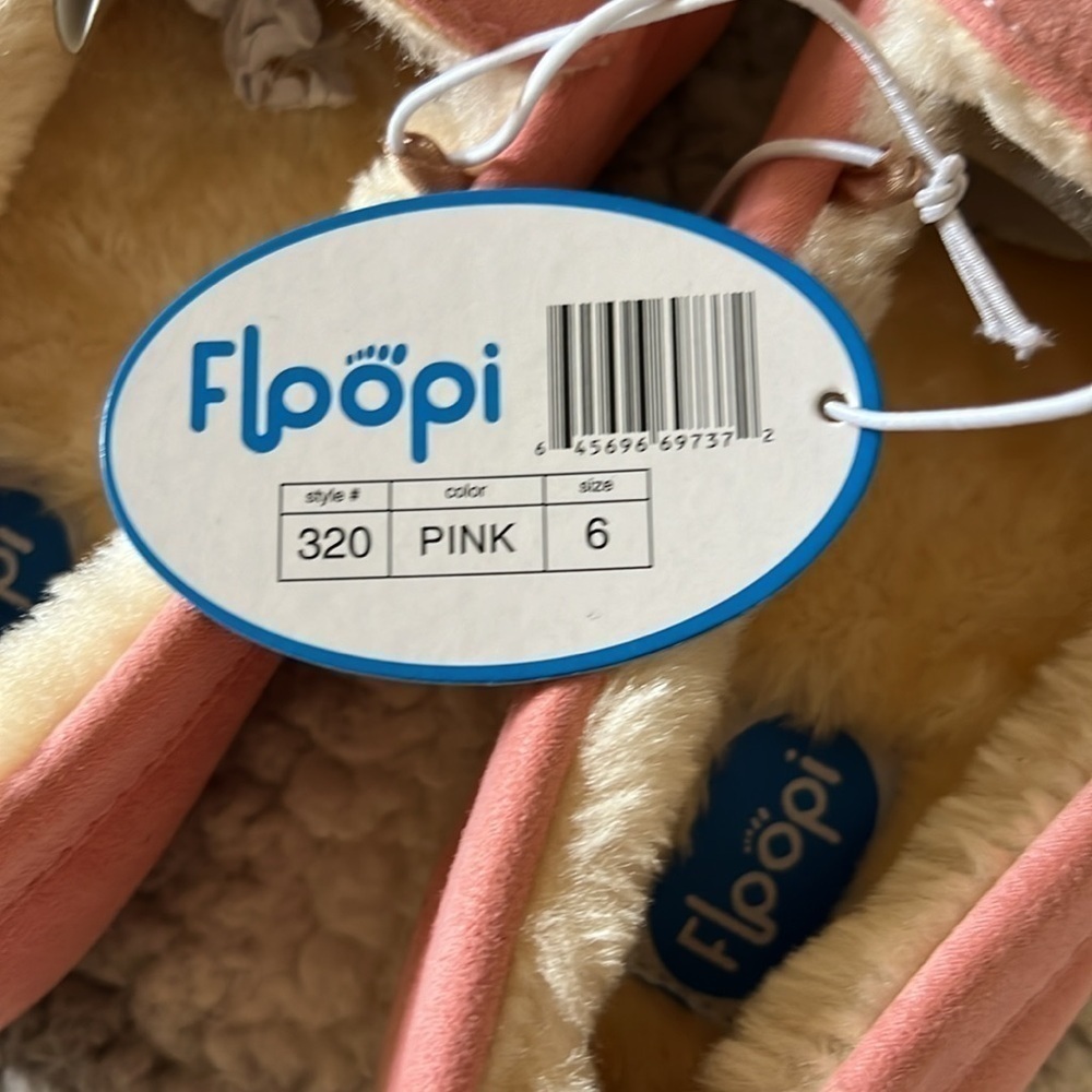 BNWT Floopi pink slipper shoes womens size 6 fur lined - Picture 5 of 5